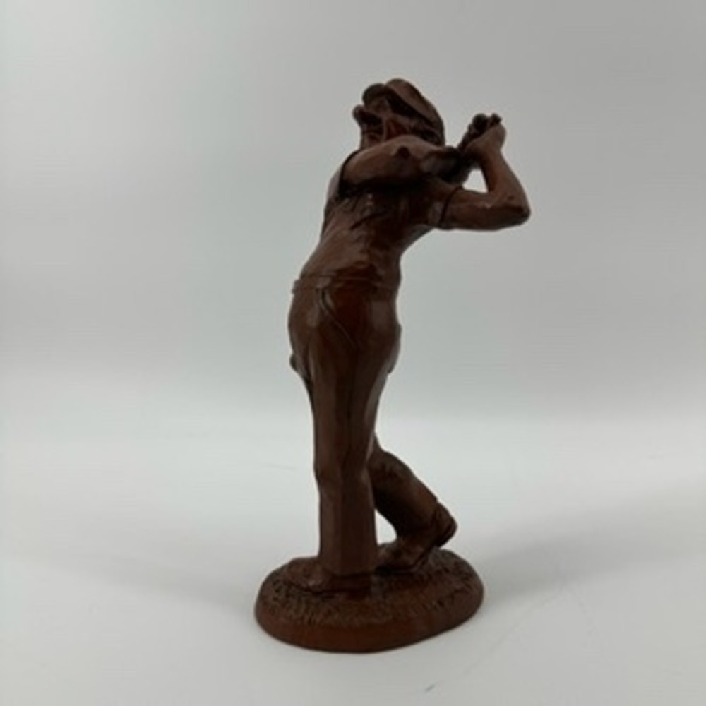 Vintage 1993 Wetherbee Hand Carved Wood‎ Figurine Golfer